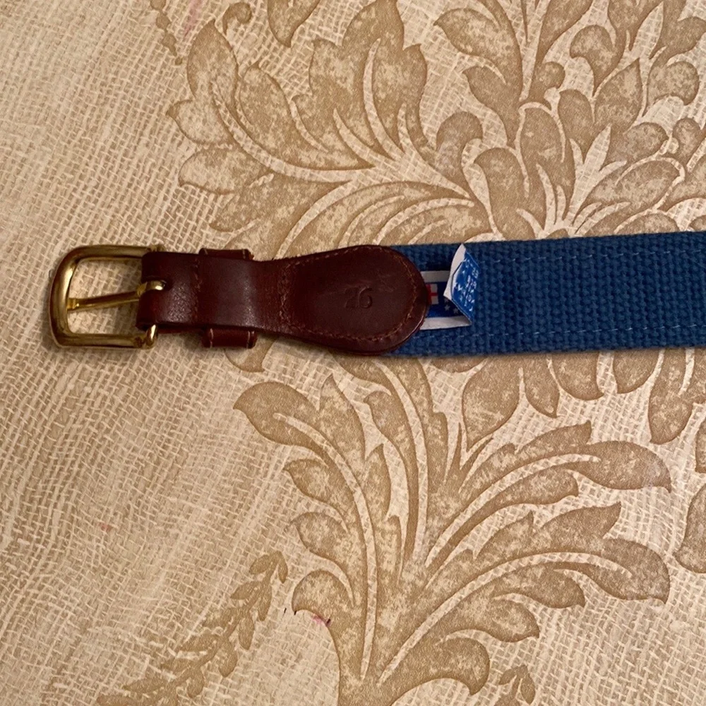 🦈 Preston Boys Nautical Blue Shark Leather Tipped Belt 26